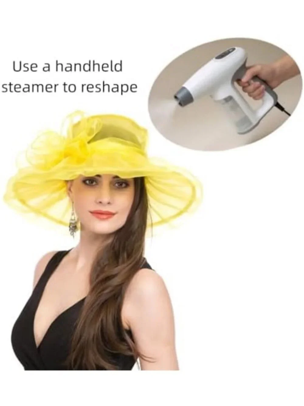 Elegant Women's Organza Fascinator Hat for Church, Derby, Bridal & Tea Party